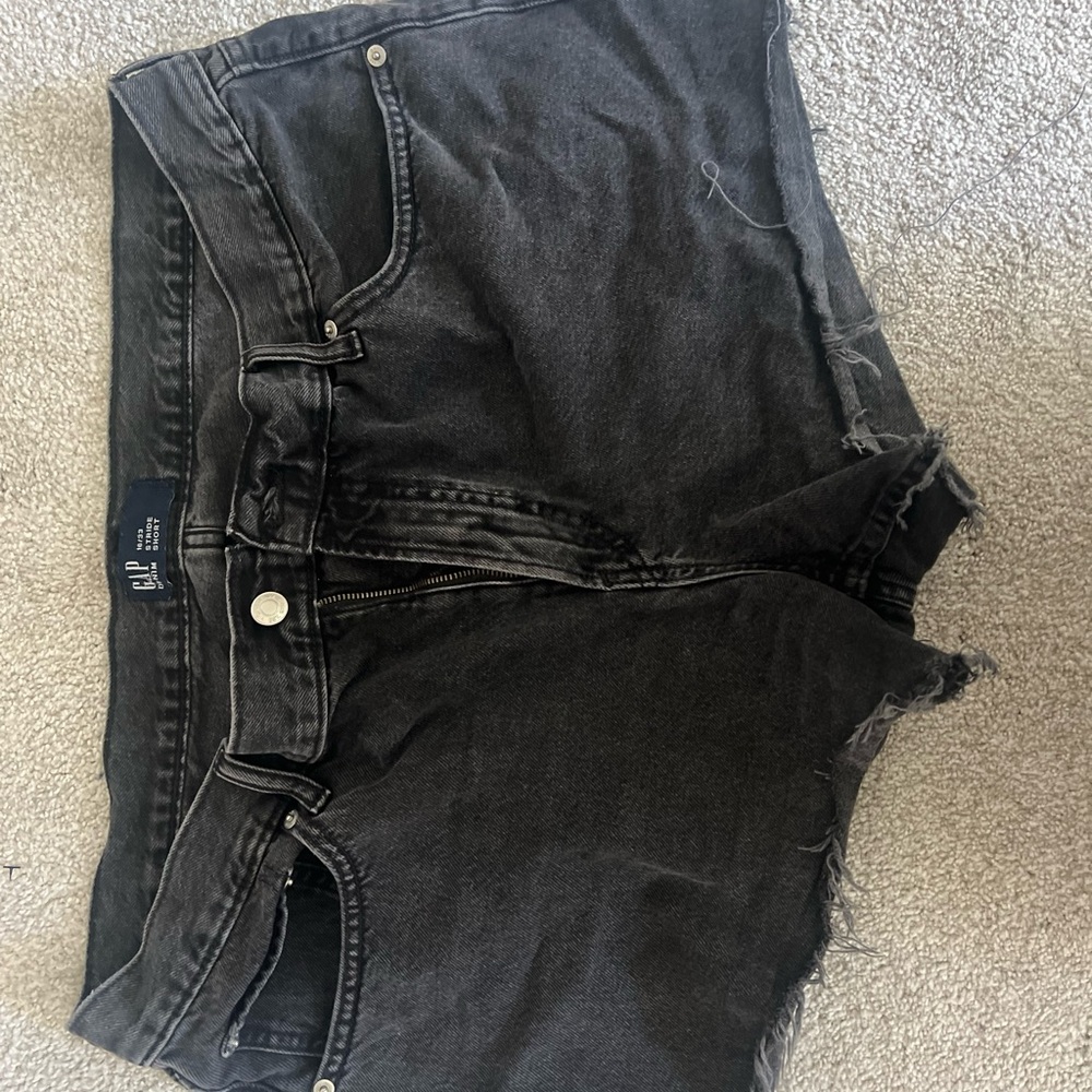 Black Denim Cutoff Shorts